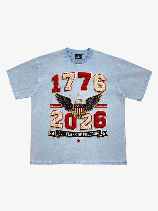 Towel Embroidery Washed Vintage T-Shirt