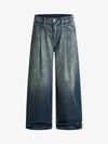 Vintage Pleated Fade Baggy Jeans 