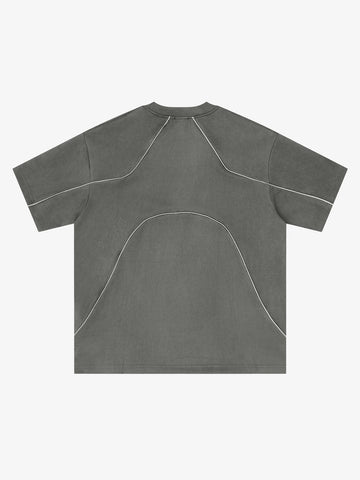 Reflective Striped Suede Tee
