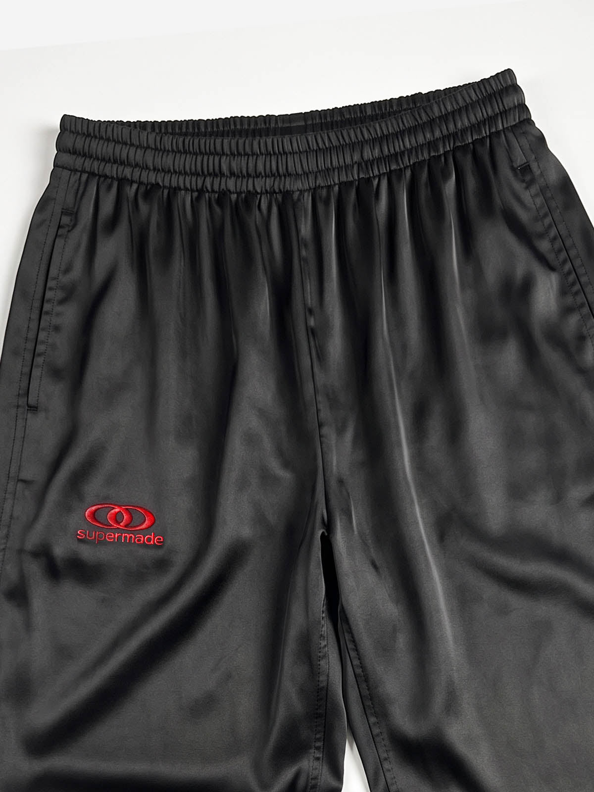 High-Waist Satin Wide-Leg Pants