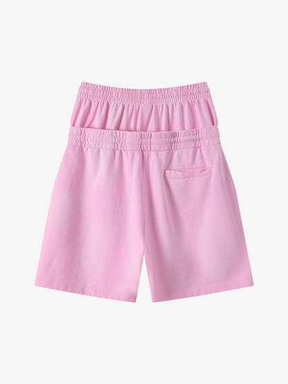 Women’s High-Waisted Summer Shorts – Cotton Blend Elastic Waist Casual Fit