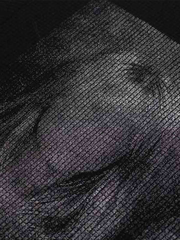 Faceless Portrait Waffle Knit T-Shirt