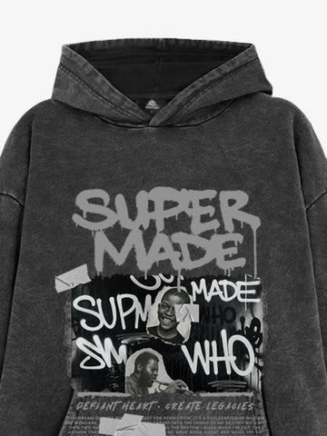Trendy Retro Graffiti Character Hoodie 