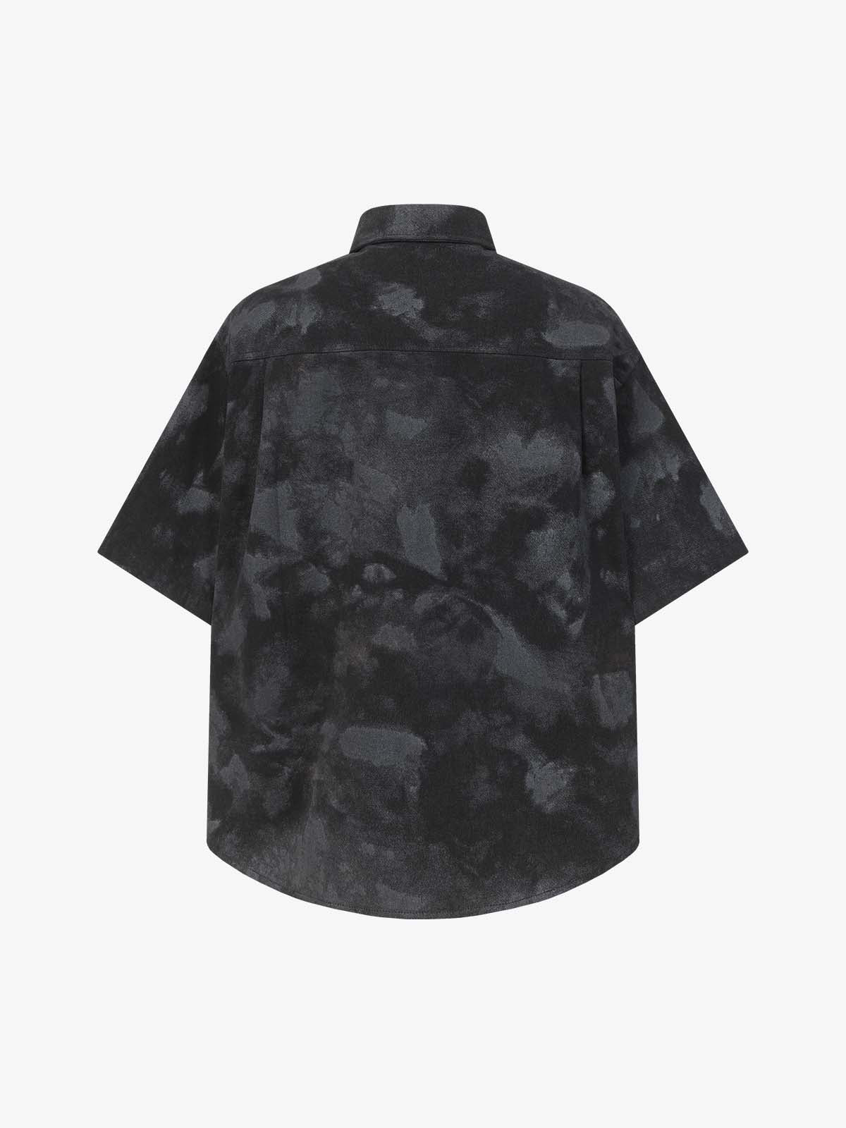 Supermade Signature Tie-Dye Acid Wash Pleated Shirt 
