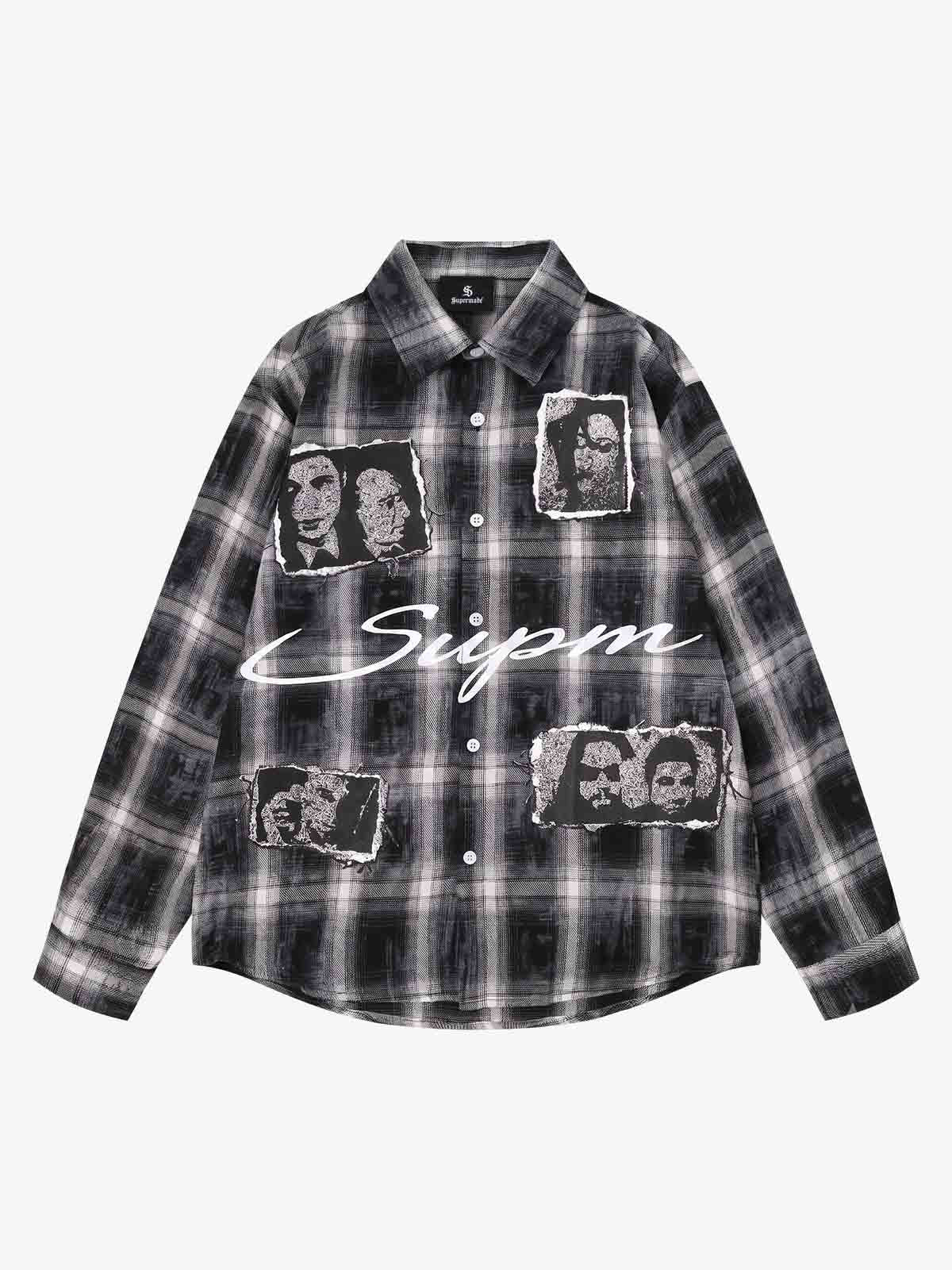 Plaid Dark Graphic Shirt