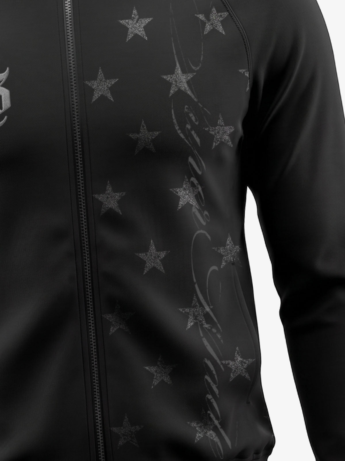 Dual Zip Star Print Jacket