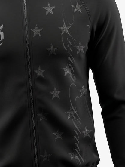 Dual Zip Star Print Jacket