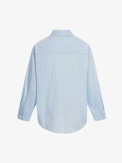 Fun Graffiti Striped Graphic Button-Up Shirt 