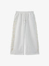 Pearl Embellished Wide-Leg Sweatpants 