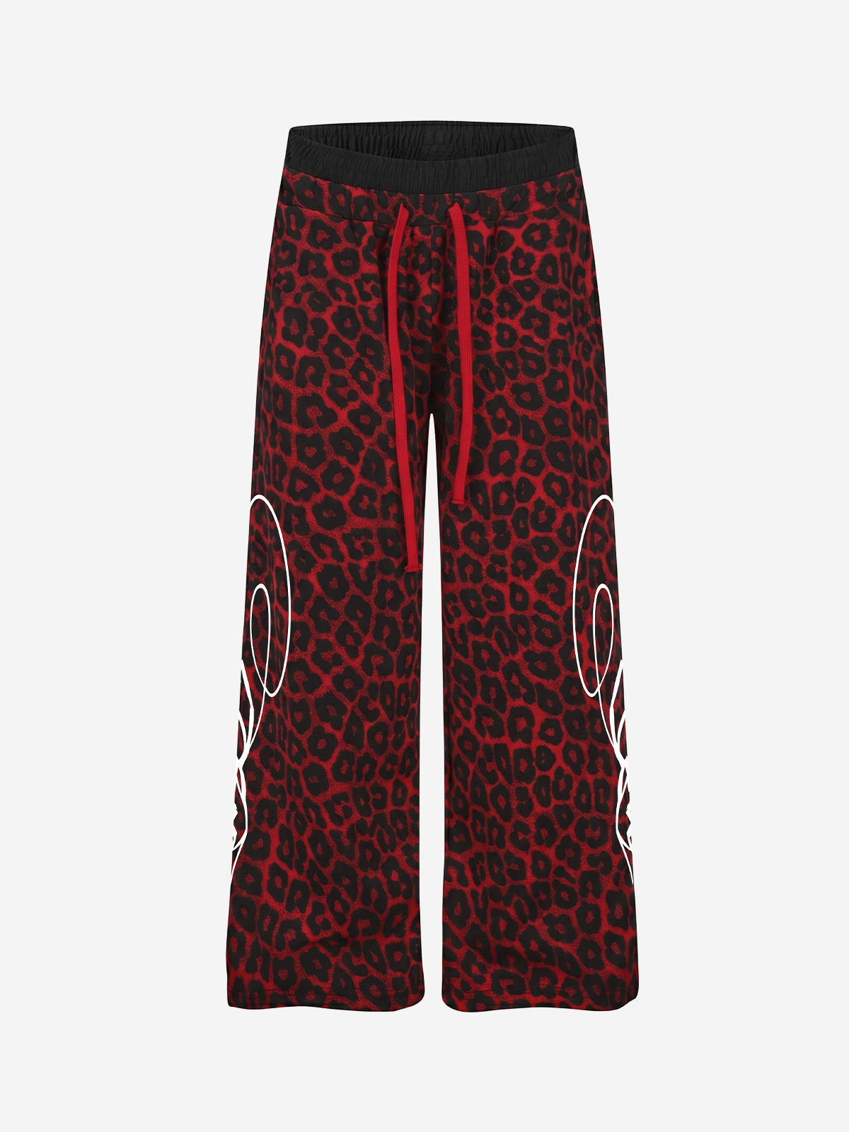 Contrast Leopard Patchwork Casual Pants