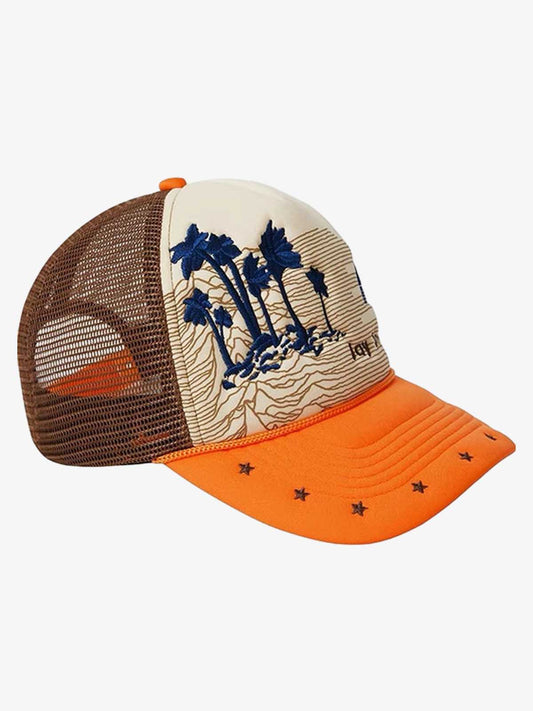 Palm Tree Mesh Trucker Hat