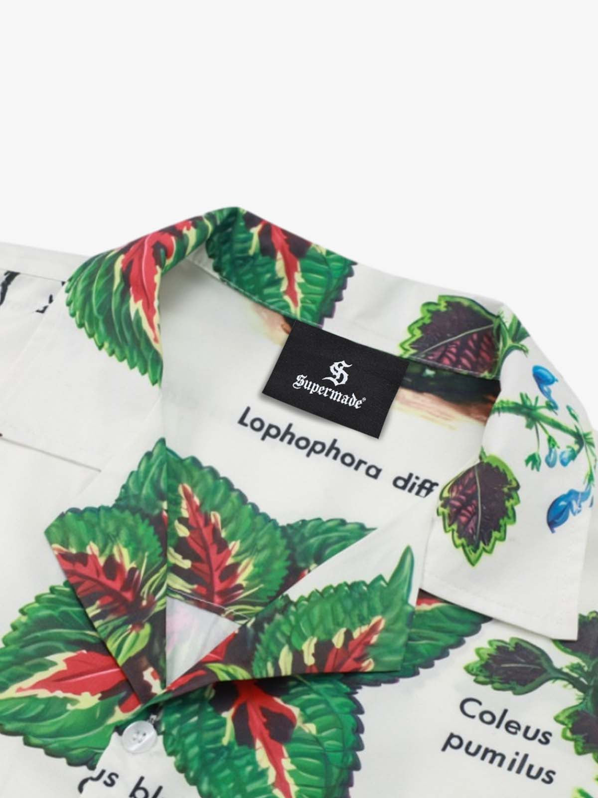 Vintage Succulent Botanical Print Shirt