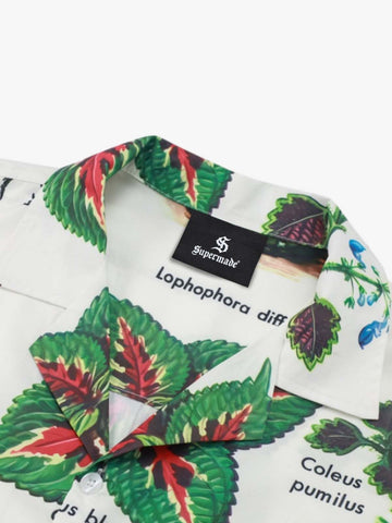Vintage Succulent Botanical Print Shirt