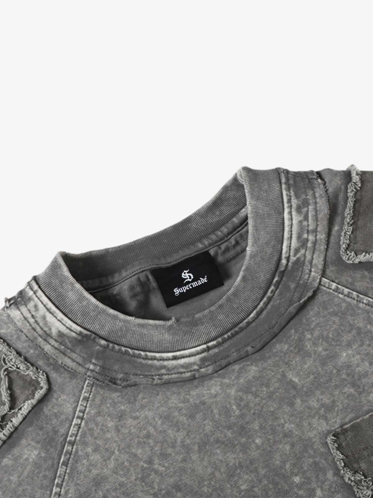 Exposed Seam Washed T Shirt
