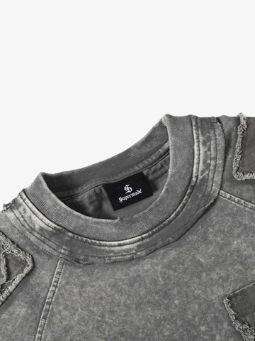 Exposed Seam Washed T Shirt