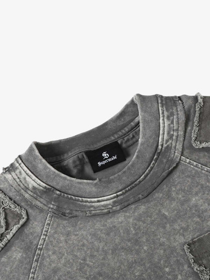 Exposed Seam Washed T Shirt