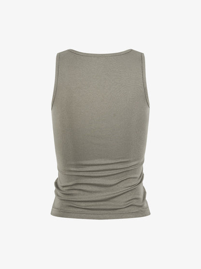 Thesupermade Button Detail Slim Tank Top