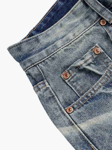 Distressed Washed Jeans