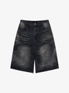 Mountain Motif Bermuda Shorts