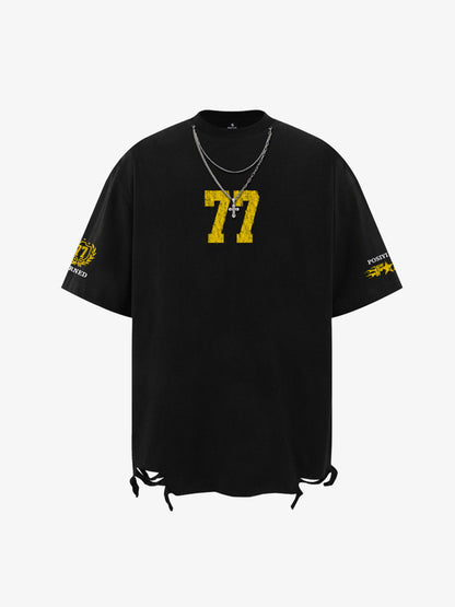 Detachable Chain Necklace Casual T-Shirt