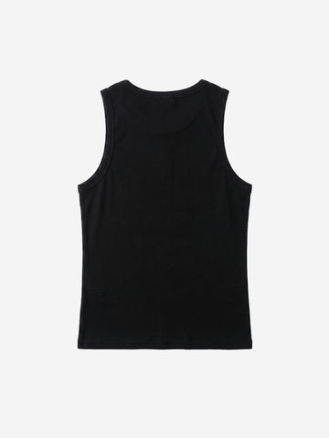 Punk Metal Grommet Ribbed Vest