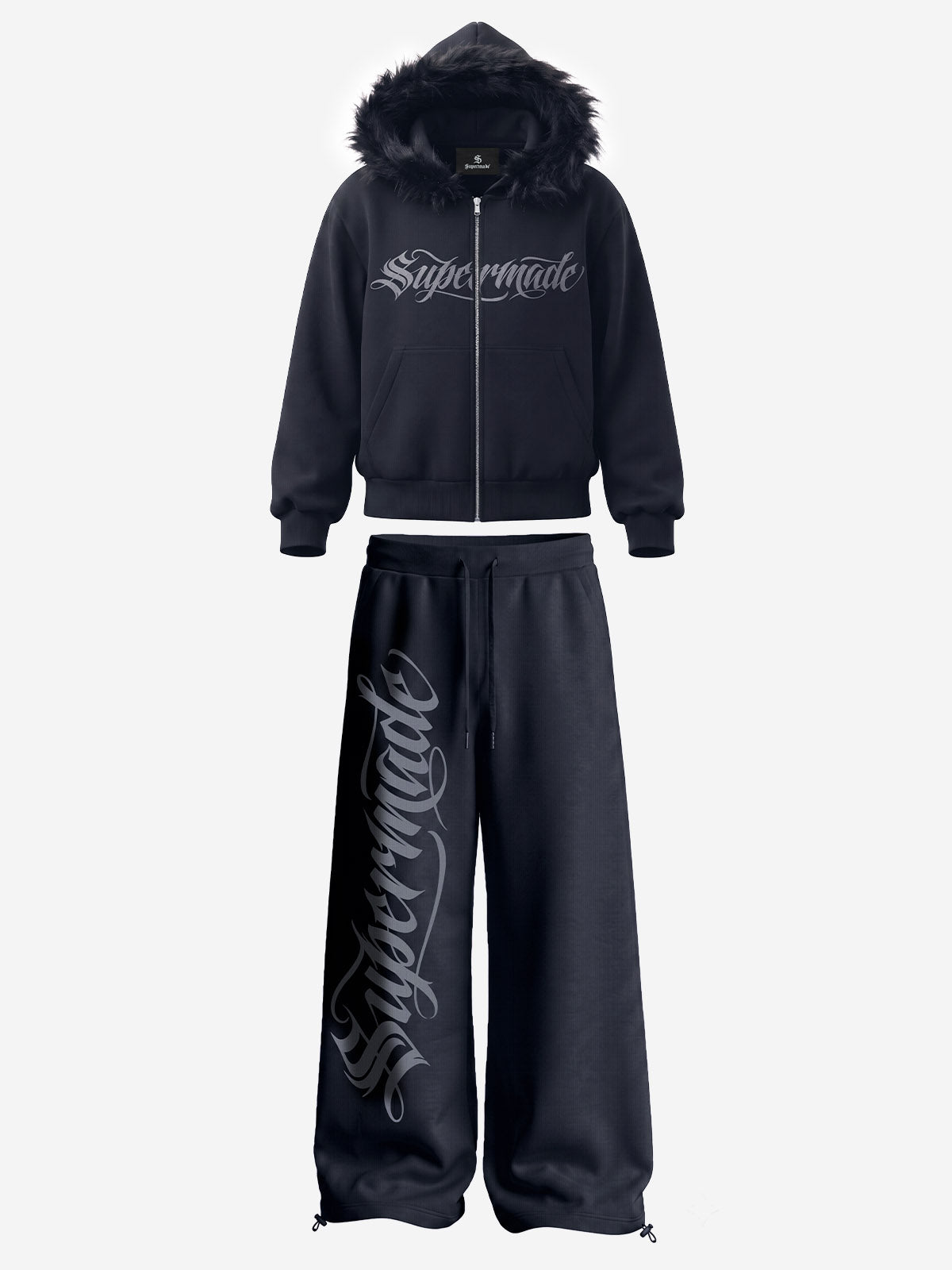 Fleece Hoodie Cardigan Tracksuit