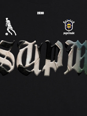 Gothic "SUPM" Soccer Graphic T-Shirt 