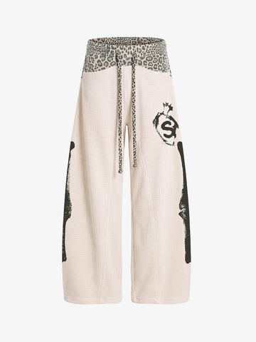 Skeleton Graphic Sleeveless Top and Pants Set - 2628 