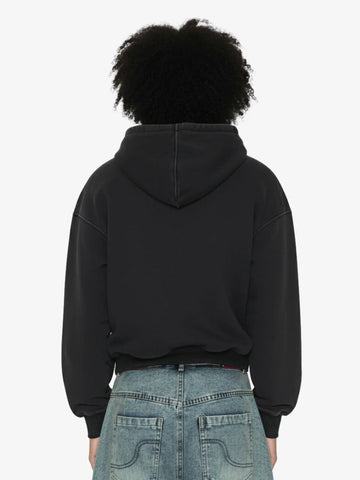 Rivet Detail Fleece Zip Up Hoodie 