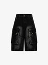 Cargo Multi-Pocket Denim Jorts
