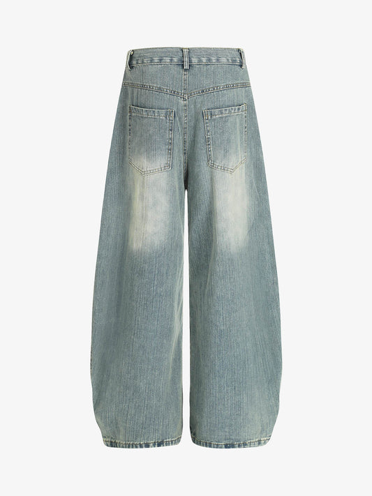 Washed Slub Machete Dye Jeans 