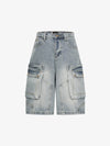 Cargo Multi-Pocket Denim Jorts