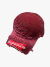 Distressed Baseball Cap with Frayed Brim