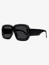 Retro Square Frame Wide Temple Sunglasses 