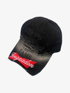 Distressed Baseball Cap with Frayed Brim