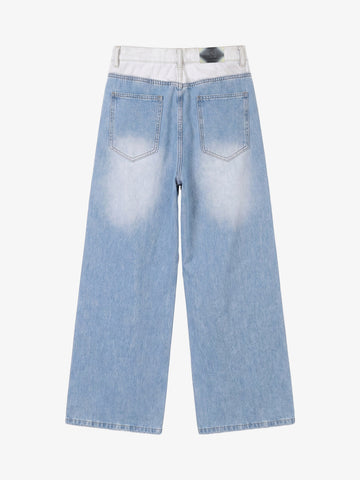 Patchwork Distressed Jeans