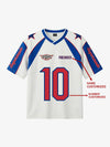 Colorblock Star Print Mesh Jersey T-Shirt 