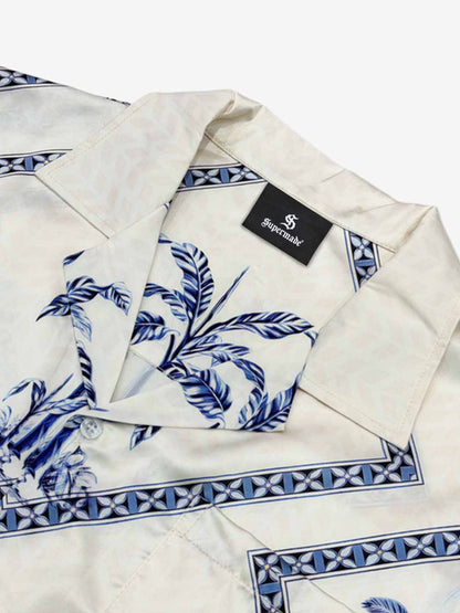 Geometric Palm Leaf Hawaiian Shirt