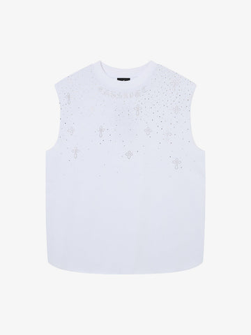 Rhinestone Cross Sports Vest