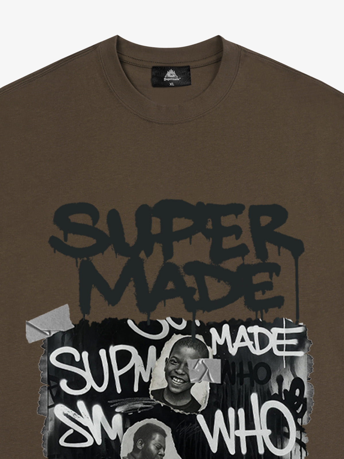 Streetwear Graffiti Character Collage Graphic T-Shirt 