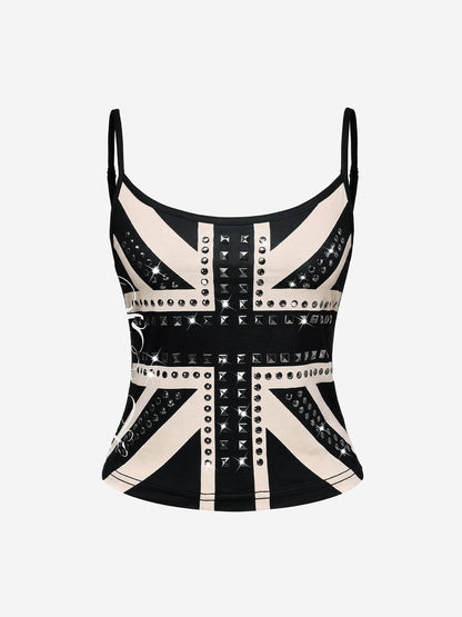 Studded Union Jack Tank Top