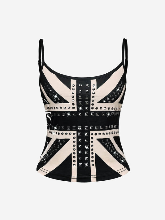 Studded Union Jack Tank Top