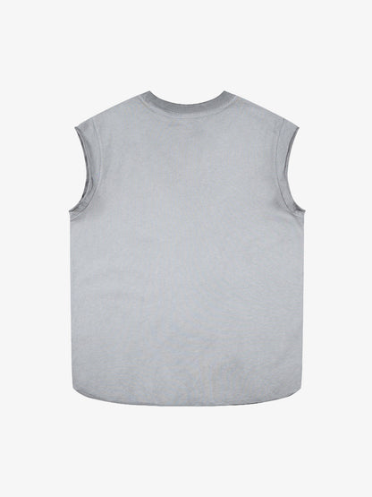 Letter Cross Graphic Distressed Tank Top