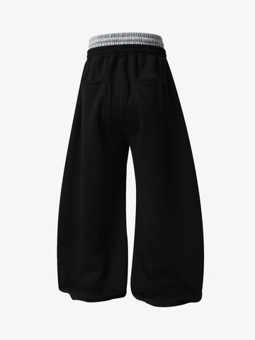 Double-Waisted Ruched Sweatpants 