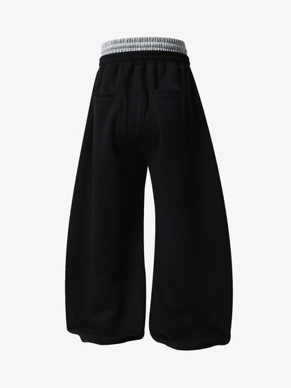 Double-Waisted Ruched Sweatpants 