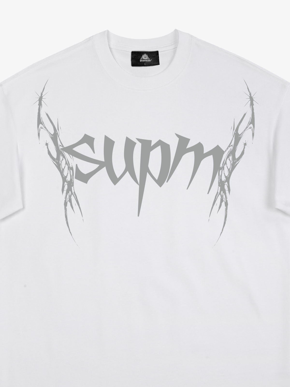 SUPM Gothic Sharp Letter Graphic T-Shirt 