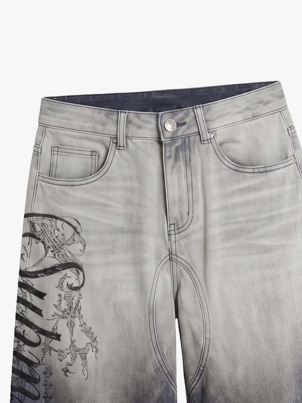 Vintage Letter Jeans