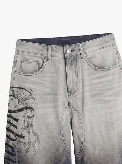 Vintage Letter Jeans