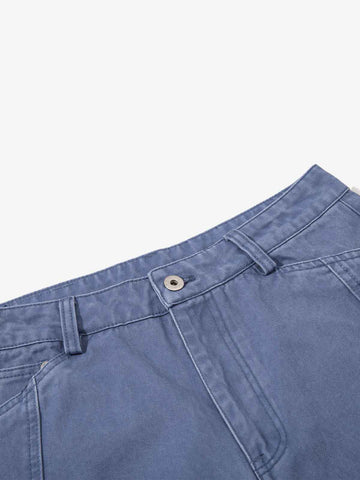 Embroidered Star Curved Seam Pants