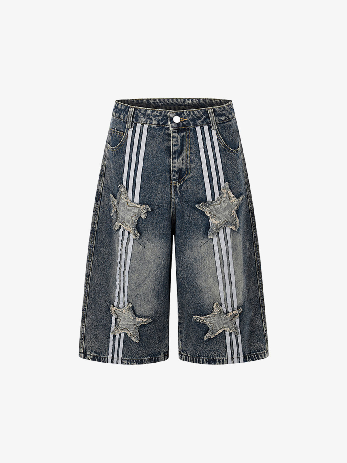 Star Patch Cropped Jeans